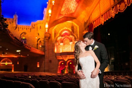Fox Theatre wedding photos including the Egyptian Ballroom captured by Drew Newman Photographers.